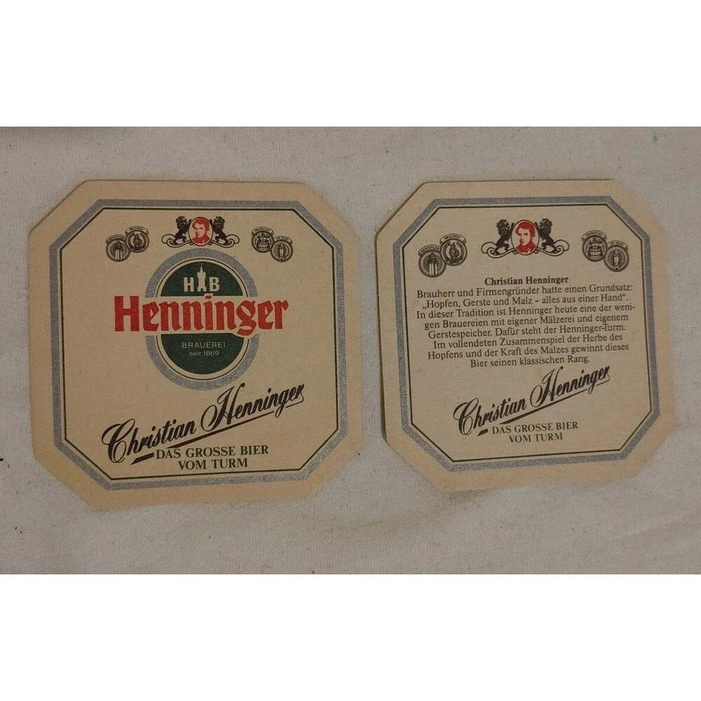 Vintage Beer Coasters Lot 15 Brewery. Henninger. Parkbrau Pils. Bitburger Pils.
